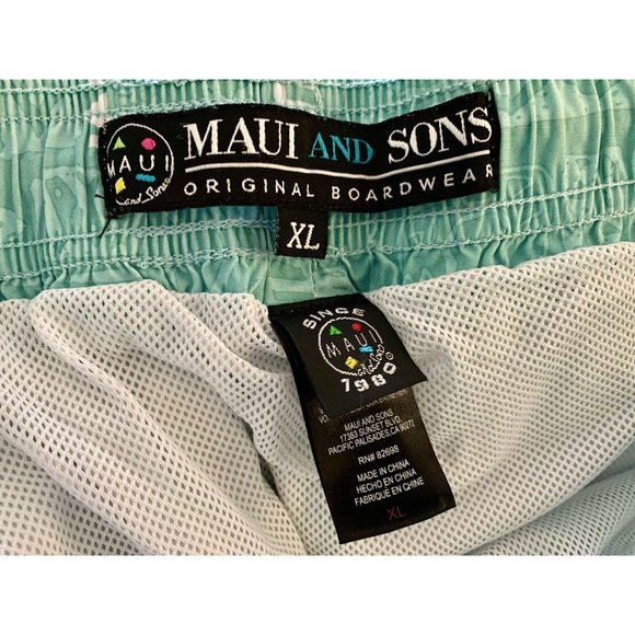 Maui and Sons Element Tapa Board Shorts Swim Trunk - Picture 3 of 3